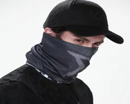 İzle Köpekler Aiden Pearce Maske Kapağı Pamuk Şapk Seti Kostüm Cosplay Şapkası Erkekler 6 Panel Taktik Beyzbol Caps317H3139536