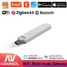 Mini Wireless Smart Tuya Zigbee 3.0 Bluetooth SigMesh Gateway Hub Protocollo gateway multimodale Funziona con Alexa Google Home tramite il controllo dell'app Smart Life