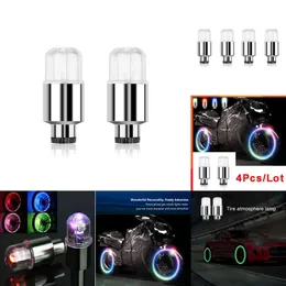 Auto Electronics 4Pcs Car Wheel Caps Car Decoration Car Lights for Tire Hub Wheel Lights Bicycle Deco LED Closed Tire Valve Car Auto Accessories