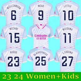 2023 2024 Russo Williamson Mead Saka Little G.Jesus Soccer Jersey 23 24 McCabe Miedema L.Codina Hurtig Catley Kits 셔츠 여성 어린이 유니폼