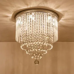Modern K9 Kristal Avize Aydınlatma Aydınlatma Montajı LED Tavan Işık Fikstürü Yemek Odası için Banyo Yatak Odası LoveR269F