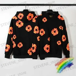 Erkek Hoodies Sweatshirts Flame Kapok Puff Baskı Denim Gözyaşları Hoodie Erkekler İçin Hoodie Women 2023SS Yeni Geldi Tops Ceket Kapşonlu Kazak T231215