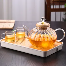 Drinkware High Borosilicate Glass Process Beacting Congle Canting Boiling Tea Kettle