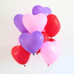 100st 2 2G Pink White Red Heart Formed Latex Balloons Birthday Party Wedding Decorations Love Valentine's Day Gifts Supplies2654