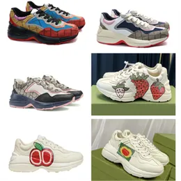 men women designer shoes luxury sneakers shoes fashion casual shoes beige men's sneakers retro print women Leather Embroidery mens shoes red bottoms women shoes box