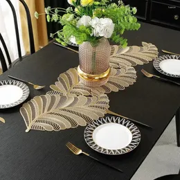 Table Mats 2023 Mat Heat Resistant PVC Flag Hollow Out Placemat Creative Leaf Luxury Wedding Decoration Pads
