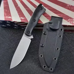 Special Offer BK16 Survival Straight Knife DC53 Stone Wash Drop Point Blade Full Tang G10 Handle Outdoor Camping Hiking Fixed Blade Knives with Kydex
