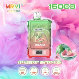 Puff 15000 одноразовые электронные сигареты Mrvi Puffing 15k vaper 15000 затяжек 2/3/5% перезаряжаемые 750 мАч RGB оригинальный пар VS Bang