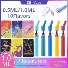 J Eeter Juice Disponibla VAPE PENNS 1 ML POD 380mAh Uppladdningsbar batteri Tommapspenna