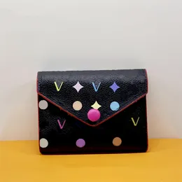 Vintage Retro Wallet Card Holder Purse Compact Envelope-style Design for Bills and Cards Colorful Buttons Zipped Coin Pocket Colorful Buttons