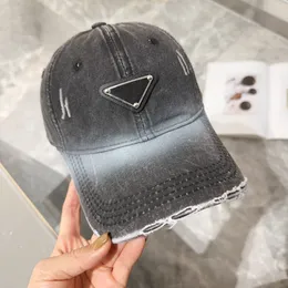 Denim baseball mössa män designer cap casual tvättad kasquette justerbar ribbed skalle cap kvinnor