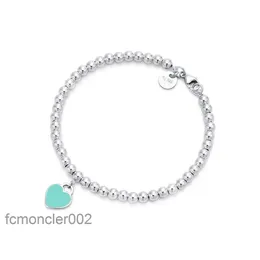 Charme pulseiras moda t jóias mulheres homem inoxidável frisado pulseira para sempre amor esmalte rosa azul coração encantos pulsera amantes presentes 0qqm