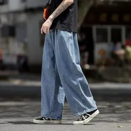 Männer Jeans Arens Baggy Hosen Männlich Denim Hosen Schwarz Breite Bein Übergroße Fracht Koreanische Street Hip Hop Harajuku 231214