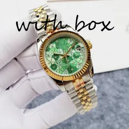 Panie i męskie zegarek zegarek zegarek automatyczny mechaniczny zegarek modowy 31 mm klasyczny liść twarz Sapphire Sapphire Montre Dhgate Watch Luksusowy zegarek