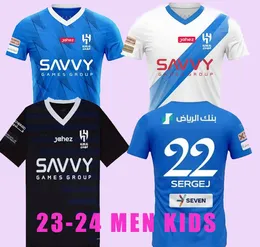 2023 2024 Al Hilal Saudi Soccer Jerseys NEYMAR JR MALCOM NEVES SERGEJ VIETTO KOULIBALY LGHALO KANNO Home Away 3rd Football Shirt Adults football jerseys