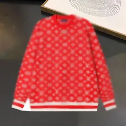 Zimowa sprężyna męskie damskie swobodne drukowane bluza bluza dzianina designer ciepły klasyczny sweter swetry pullover odzież v1023