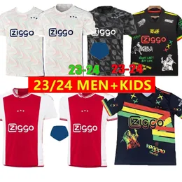 23 24 Akpom Futbol Formaları Brobbey Berghuis Tadic Siyah Marley Kit Klaassen Bergwijn Brobbey Cruyff Evde Futbol Gömlek Erkek ve Çocuk Kit üniformaları