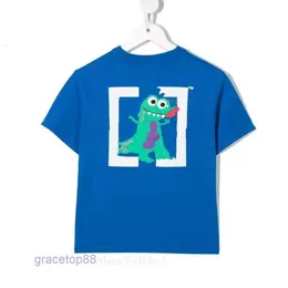 Qxiu T-shirt da uomo Ofs T-shirt di lusso per bambini Offswhitetop Ragazzi Freccia irregolare Ragazze Estate Magliette a maniche corte Lettera stampata Dito sciolto Kid 410