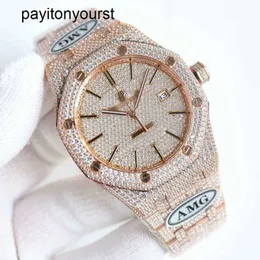 Audemar Pigue Watch AP Diamond Watches dyra fulla diamantmän Titta på AP Menwatch Auto Wristwatch 3Gr2 Högkvalitativ mekanisk rörelse Piglet Uhr Byst Down Montr