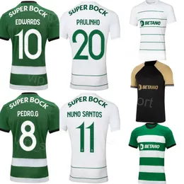 Club Soccer Sporting 8 Pedro Goncalves Jerseys CP Lissabon 10 Marcus Edwards 47 Ricardo Esgaio 5 Hidemasa Morita 9 Viktor Gyokeres Football Shirt Kits 23 2024 Man Team