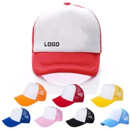 Cappelli da camionista in bianco per sublimazione per bambini Ragazze Ragazzi Adulti Cappellino da baseball regolabile in rete regolabile estivo SN4527