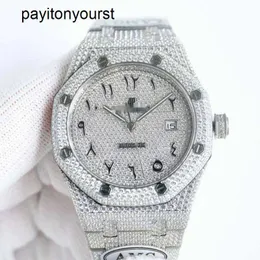 Audemar Pigue Watch AP Diamond Watches باهظة الثمن من الماس الكامل الرجال مشاهدة AP MenWatch Auto Wristwatch Hyv4 عالية الجودة الحركة الميكانيكية Piglet Uhr Bust أسفل Montr