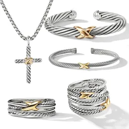 Anéis de casamento x pulseira para homens 1/1 estação de alta qualidade cabo cruz coleção vintage étnico loop hoop pingente punk jóias banda anel 231214