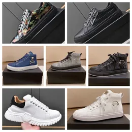 2023 Designer Homens Sneaker Virgil Trainer Sapatos Casuais Alto Baixo Crânio Couro De Bezerro Abloh Branco Verde Vermelho Azul Sobreposições Plataforma Ao Ar Livre Mulheres Sapatilhas