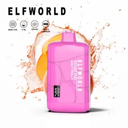 Elfworld Iceking 8500 Puffs Free Nic Elf Mary Lost i Wape Pen Bar Crystal Raz Ca6000 10000 12000 15000 LED Digital Display Smok Disposable Wholesale Hookah Flavors