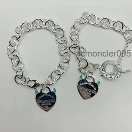 Ontwerper Hoge Kwaliteit Sieraden Zilveren Ot Gesp Dikke Ketting Hart Merk Armband voor Mannen en Vrouwen Paar 0BG8