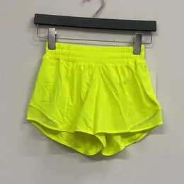 Lu Lu Align Hotty Hot Women Yoga Micro-elástico de cintura baixa atlético com forro treino corrida esportes shorts de controle de barriga Limões LL exercício