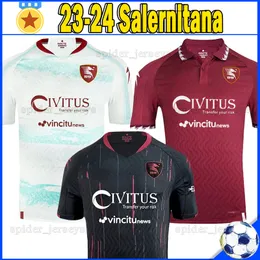 23 24 Unione Sportiva Salernitana 1919 Soccer Jerseys Candreva Dia 2023 2024 Cabral Botheim Motoc Maggiore Home Away Football Shirts Men Uniforms