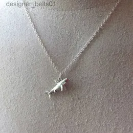 Anhänger Halsketten 2021 Trend Mode Punk Shark Charm Halskette Ozean Tier Anhänger Fit Frauen Männer Geschenke Edelstahl Schmuck L231215