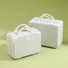 Malas Mini caixa de maquiagem, 14 malas pequenas, presente de transporte de 16 polegadas, senha portátil, bolsa de viagem 231215