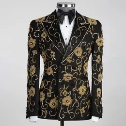 Herrenanzüge, Blazer, Luxus-Designer, maßgeschneiderte Smokings für Männer, 2 Stück, Bräutigam, Hochzeit, Abendessen, Party, Abschlussball, Hosen, Outfit, Terno Masculino Completo 231215