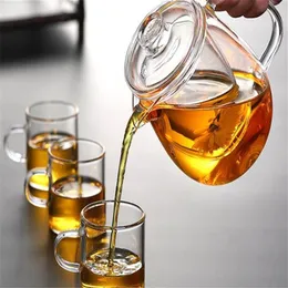 Infusers Teaware Teaware Hoseold Teapot يكون قادرًا على الصمود في تصفية مرشح درجة الحرارة العالية مصفاة الزجاج الداخلية