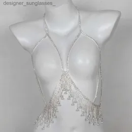 Andere Modeaccessoires, leichte Luxus-Perlenquaste, Bo-Kette, sexy Damenunterwäsche, Y2k-Brustkette, Sommer-Accessoires, Frau, Bikini, BH, Bo-Schlüsselanhänger, L231215