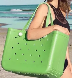 Mode Bogg Tasche Schulter Große Wasserdichte Weiche EVA Gestanzt Organizer Sommer Wasser Park Meer Lagerung Tote Handtaschen Designer Geldbörsen Frauen Stock Strand Taschen