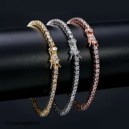 Теннисные украшения, рок-цепочки, ожерелье в стиле хип-хоп, мужской браслет - браслет 3 мм, теннисные браслеты для мужчин и женщин, ювелирные изделия Iced Out link