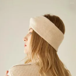 Women Headwears Goat Cashmere Knitted Head Accessories 2023 Winter Fashion Keep Warm Caps