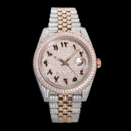 Diamond Watch Tasarımcı İzler Otomatik Mekanik Hareket Su Geçirmez Mens Bilezik Sapphire Business Paslanmaz Çelik 40mm Holluwatch Montre De Luxe