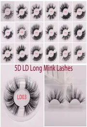 25 mm fransar 3D Soft 100 Mink Hair False Eyelashes Long Wispies Multilayers Fluffy Eye Lashes Extensions Handgjorda Makeup Återanvändbar 2075925