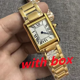Kobiety obserwuj Danies Designer Watch Square Panthere Fashion Quartz Ruch zegarki Square Tank Kobiety złote srebrne zegarki Montre de lukse biznes z pudełkiem