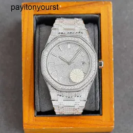 Audemar Pigue Orologio AP Diamond Orologi fatti a mano pieni di diamanti Meccanico automatico da uomo 40mm con acciaio tempestato di diamanti Zaffiro Ladies Busines rj LF7X