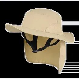 Szerokie czapki kadłuba czapki Szybkie suche czapki słoneczne dla mężczyzn kobiety z ochroną UV szeroką grzbiet Safari Hat z osłoną klapki szyi YQ231215