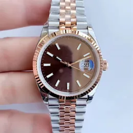 Relógio automático feminino de luxo tamanho 31 mm, movimento mecânico superior, série de diário com espelho de safira