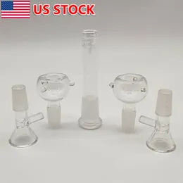 5pcs/set, 4pcs da 14 mm ciotola di vetro bong cotch di bong + 10 mm Downstem per tubo d'acqua del giaccino