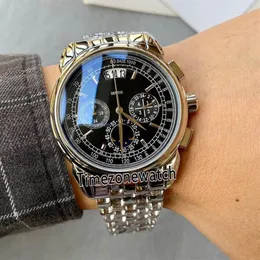 Tanie nowe super skomplikowane 5270 Big Date Black Dial Japan Quartz Chronograph Faza Faza Męska Męska STAW STALICA BRANDERICE TIMEZ228N