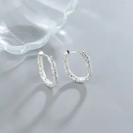 Orecchini a cerchio Minimalista Colore argento geometrico per le donne Retro fibbia per l'orecchio Personalità creativa Semplici regali di gioielli