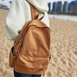 Schultaschen Mode Männliche Reise Leinwand Dame Braun Trendy Buch Taschen Männer Vintage College Rucksack Mädchen Junge Laptop Schultasche weibliche 231213